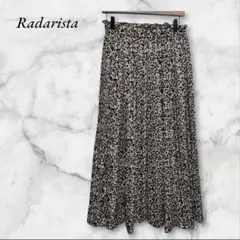 Radarista プリーツロングスカート【L】レオパード柄 ヒョウ柄 裏地