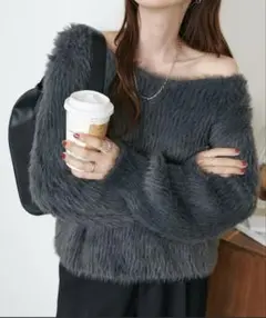 【DISCOAT】フェザーヤーン2WAYワンショルプルオーバー