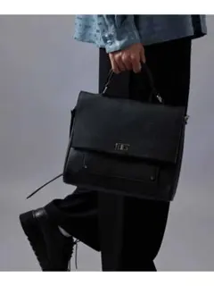 JUNRED ハンドルショルダーバック ブラック