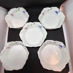 花柄小皿 5枚セット 約8cm