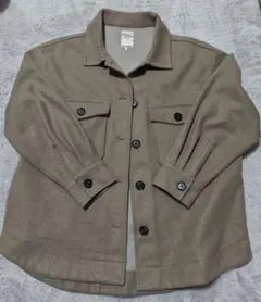 Techichi ベージュ ボタン付きシャツジャケット フリー