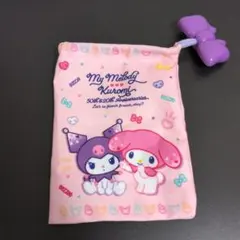 マイメロディ＆クロミのリボンチャーム巾着　ハッピーセット　マクドナルド