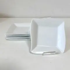 Noritake ノリタケ ホワイト スクエア プレート小皿 ウェーブ 5枚のサムネイル