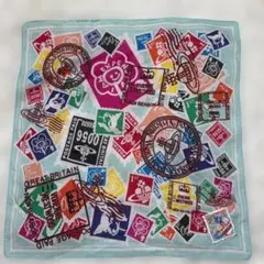 Vivienne Westwood 切手柄ハンカチ オーブ 総柄 46cm