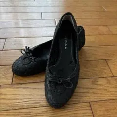 REGAL 黒　フラットシューズ　24.5cm