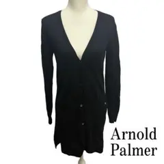 アーノルドパーマー　ロングカーディガン　ウール100%　長袖　ロゴ刺繍
