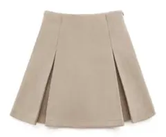 grl インパン裏地付ボックスプリーツフレアミニスカート[mei41]