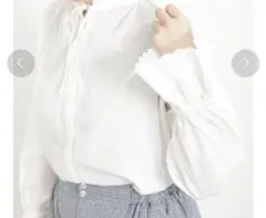 タグ付き未使用 サマンサモスモス 控えめ可愛いおめかしブラウス オフホワイト 白