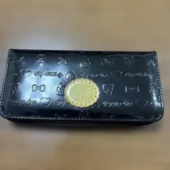 ［値下げ］My Melody 長財布 ブラック エナメル調のサムネイル