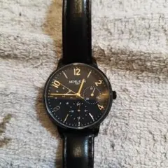 MICHEL KLEIN ブラックレザー腕時計のサムネイル