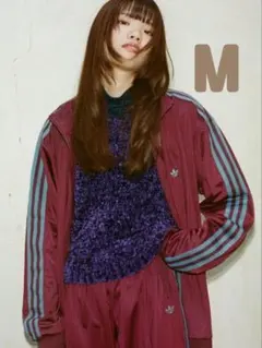 超希少★廃盤品adidasベッケンバウアートラックジャケットマルーン紫青XL相当