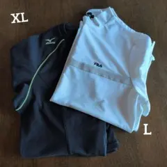 MIZUNO 黒　FILA白　Tシャツ2枚セットのサムネイル