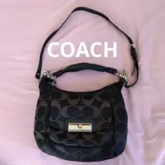 COACH シグネチャー ショルダーバッグ ブラック　2WAY仕様