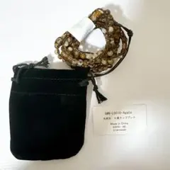 【新品・未使用】天然石　5連ラップブレス（アゲート）