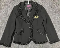 【RONI】 フリル付きブラックジャケット S