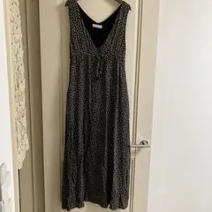 Urban Research リーフ柄　ノースリーブ ロングワンピース