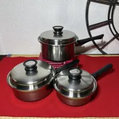 Amway アムウェイクイーン　大中小　ソースパン　片手鍋　ステンレス　セット
