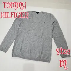 TOMMY HILFIGER VネックロンT　グレー　M　トミーヒルフィガーのサムネイル