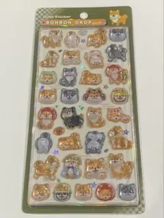 ②ボンボンドロップシール　和柄 柴犬 犬 いぬ イヌ 正規品