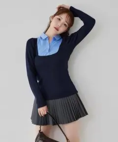 ドッキングシャツトップス《oneafteranother NICE CLAUP》