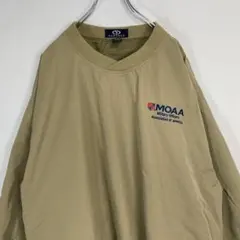 VANTAGE 企業ロゴ刺繍ミリタリーオフィスナイロンジャケットプルオーバーXL