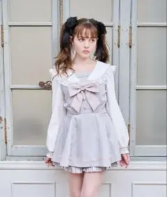 リズリサ　セットアップ　セーラー　グレー