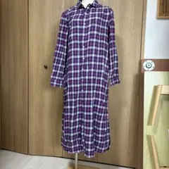 長袖シャツワンピース