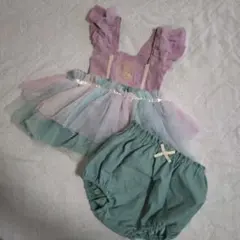 バースデイ Cottoli ラプンツェル ワンピース&ブルマセット　80サイズ