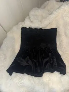 ZARA ベルベット フレアミニスカート