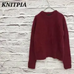ΚΝΙΤΡΙA 長袖ニット セーター クルーネック レッド