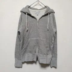 ダブルジップパーカー　グレー　アメリカーナ　綿100