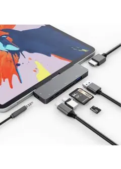 3XI iPad Pro 2020 2018 USB C ハブ 7in1 iPa