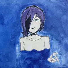 チェンソーマン　レゼ　手書き水彩画