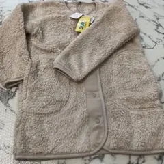 アイボリー フリースジャケット 120フリース　丈長め　ベージュ