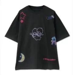 サンリオ リトルツインスターズ キキララ 半袖 Tシャツ ブラックのサムネイル