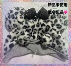 【匿名配送】 ディズニー ヒョウ柄 ファンキャップ ホワイト 白色 19