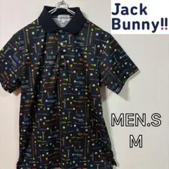 【JACK BUNNY】パックマンコラボ半袖ポロシャツ　ゴルフ　メンズＭ