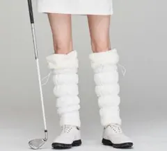 新品未使用キスオンザグリーン リバーシブル レッグウォーマー ホワイト