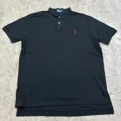 Polo　by　Ralph　Lauren　ポロシャツ　M　ブラック　無地　古着