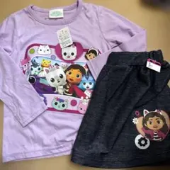 【新品タグ付き】　女児　長袖Ｔシャツ スカート　セットアップ