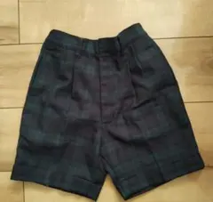 TOM CAT ダークグリーンチェック柄 　ハーフパンツ 120