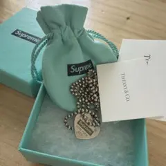 supreme tiffany コラボ　heart tag pendantのサムネイル