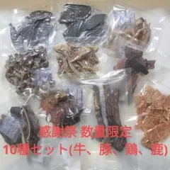 即日発送 10種セット(牛、豚、鶏、鹿)のサムネイル