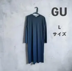 GU リブIラインワンピース　Lサイズ