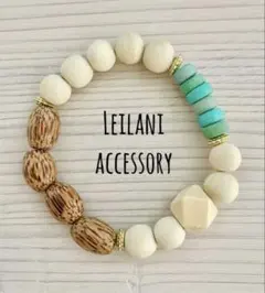 ウッドビーズ　ブレスレット　Hawaiian ココナッツ　ハワイ　ボヘミアン