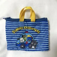 レトロレッスンバッグミニキーホルダー　サンリオキャラクターズ　ガチャガチャ