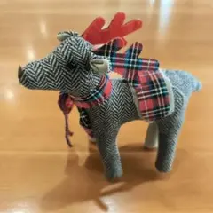 トナカイのぬいぐるみ チェック柄