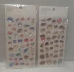 3COINS　スリコ　ぷっくりシール　SEA SWEETS　パン