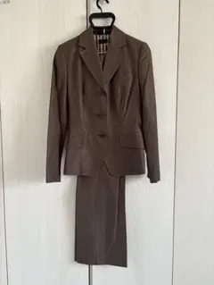 美品【ポールスミス】セットアップスーツ ワイドパンツ ブラウンストライプ