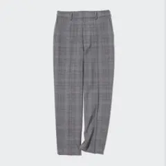 【UNIQLO ユニクロ】　スマートアンクルパンツ　チェック　グレー　ストレッチ